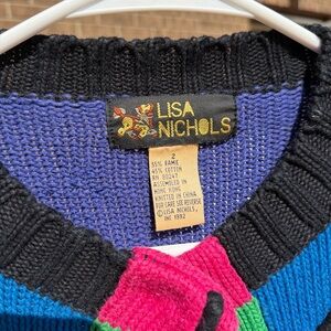 Vintage 1992 Lisa Nichols Colorblock Sweater